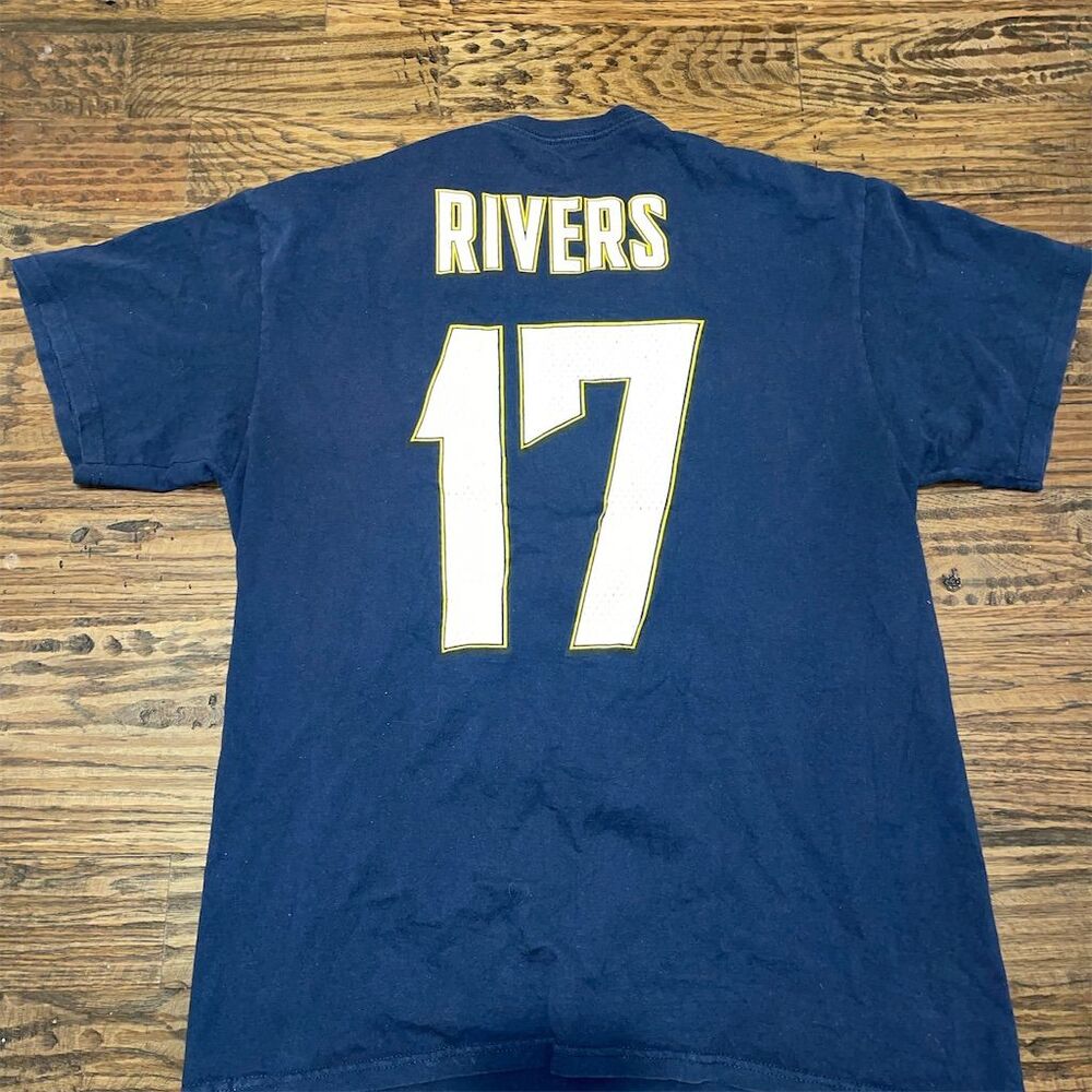 Vintage Philip Rivers San Diego Chargers Men's XL Blue Graphic T-Shirt Majestic